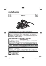 Preview for 1 page of Hitachi P20ST Instruction Manual And Safety Instructions