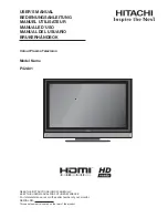 Preview for 1 page of Hitachi P42A01 User Manual