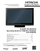 Hitachi P42A202 Operating Manual preview