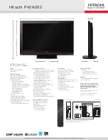 Hitachi P42A202 Specifications preview