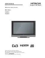 Preview for 1 page of Hitachi P42H01E User Manual