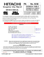 Hitachi P42H401A Service Manual preview