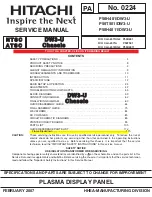 Предварительный просмотр 2 страницы Hitachi P50H401/DW3 Service Manual