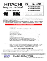 Preview for 1 page of Hitachi P50S601/DW3F Service Manual