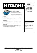 Preview for 1 page of Hitachi P50XR01E Service Manual