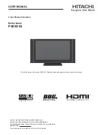 Hitachi P60X01A User Manual preview