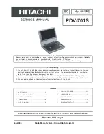 Hitachi PDV-701S Service Manual preview