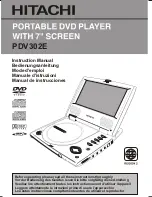 Preview for 1 page of Hitachi PDV302E Instruction Manual