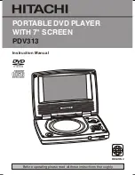 Preview for 1 page of Hitachi PDV313 Instruction Manual