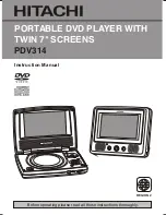 Hitachi PDV314 Instruction Manual preview