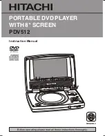 Preview for 1 page of Hitachi PDV512 Instruction Manual