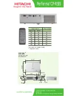 Preview for 2 page of Hitachi Performa CP-RS55 Specification Sheet