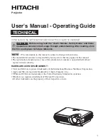 Предварительный просмотр 44 страницы Hitachi PJ-LC5 User Manual