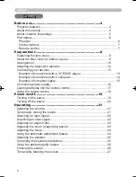 Preview for 4 page of Hitachi PJ-LC9 User'S Manual And Operating Manual