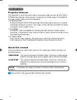 Preview for 6 page of Hitachi PJ-LC9 User'S Manual And Operating Manual