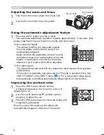 Preview for 14 page of Hitachi PJ TX100 - LCD Projector - HD 720p Owner'S Manual