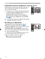 Preview for 16 page of Hitachi PJ TX100 - LCD Projector - HD 720p Owner'S Manual