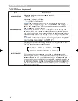 Preview for 20 page of Hitachi PJ TX100 - LCD Projector - HD 720p Owner'S Manual