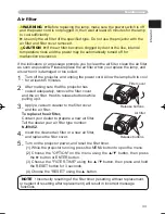 Preview for 33 page of Hitachi PJ TX100 - LCD Projector - HD 720p Owner'S Manual