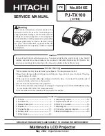 Hitachi PJ-TX100 Service Manual preview