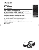 Hitachi PJ-TX100E User Manual preview