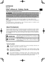 Preview for 2 page of Hitachi PJ-TX200 User'S Manual And Operating Manual