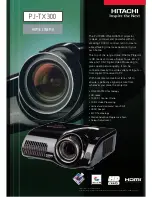 Preview for 1 page of Hitachi PJ TX300 - Cine Master - LCD Projector Specifications