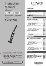 Hitachi PV-X200K Instruction Manual preview