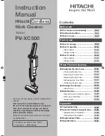 Hitachi PV-XC500 Instruction Manual preview