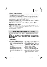 Предварительный просмотр 3 страницы Hitachi R 18DL Safety Instructions And Instruction Manual