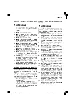 Предварительный просмотр 7 страницы Hitachi R 18DL Safety Instructions And Instruction Manual