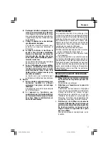 Предварительный просмотр 17 страницы Hitachi R 18DL Safety Instructions And Instruction Manual