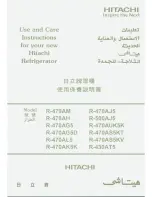 Preview for 1 page of Hitachi R-430AT5 Use And Care Instructions Manual