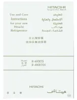 Hitachi R-480ET5 Use And Care Instructions Manual preview