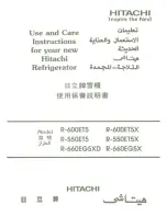 Preview for 1 page of Hitachi R-550ET5 Use And Care Instructions Manual