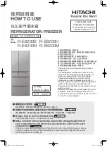 Hitachi R-E6200H How To Use Manual preview