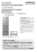 Hitachi R-HWS480KH Instruction Manual preview