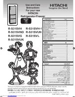 Preview for 1 page of Hitachi R-S31SVG Use And Care Instructions Manual