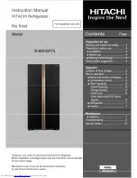 Preview for 1 page of Hitachi R-W610PT5 Instruction Manual