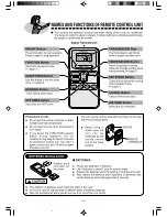 Предварительный просмотр 4 страницы Hitachi RA-08HDF1 Operation And Installation Manual