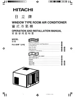 Preview for 1 page of Hitachi RA-08HF1 Operation And Installation Manual