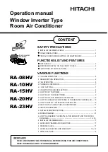 Hitachi RA-08HV Operation Manual preview