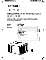 Preview for 1 page of Hitachi RA-13KDF Operation And Installation Manual