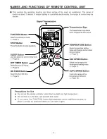 Предварительный просмотр 6 страницы Hitachi RAC-07BH2 Instruction And Installation Manual