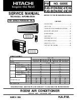 Preview for 1 page of Hitachi RAC-07CH4 Service Manual