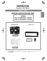 Preview for 1 page of Hitachi RAC- 10BH5 Instruction Manual