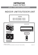 Предварительный просмотр 1 страницы Hitachi RAC-10CZJ Instruction Manual