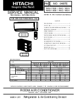 Hitachi RAC-10G5 Service Manual preview