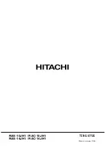 Предварительный просмотр 112 страницы Hitachi RAC-10JH1 Service Manual