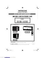 Предварительный просмотр 1 страницы Hitachi RAC-10MH1 Instruction Manual